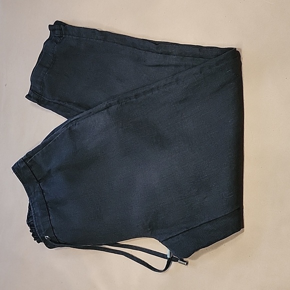 Chico's Size 0.5P Black Drawstring Waist Linen Pants.  Gently Used Condition - Picture 5 of 12